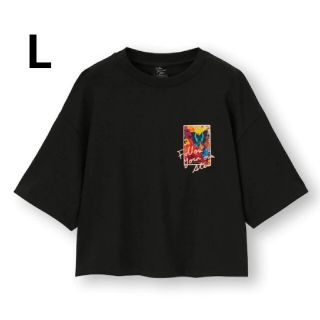 ジーユー(GU)のGU 　蜷川実花　クロップドグラフィックT(Tシャツ(半袖/袖なし))