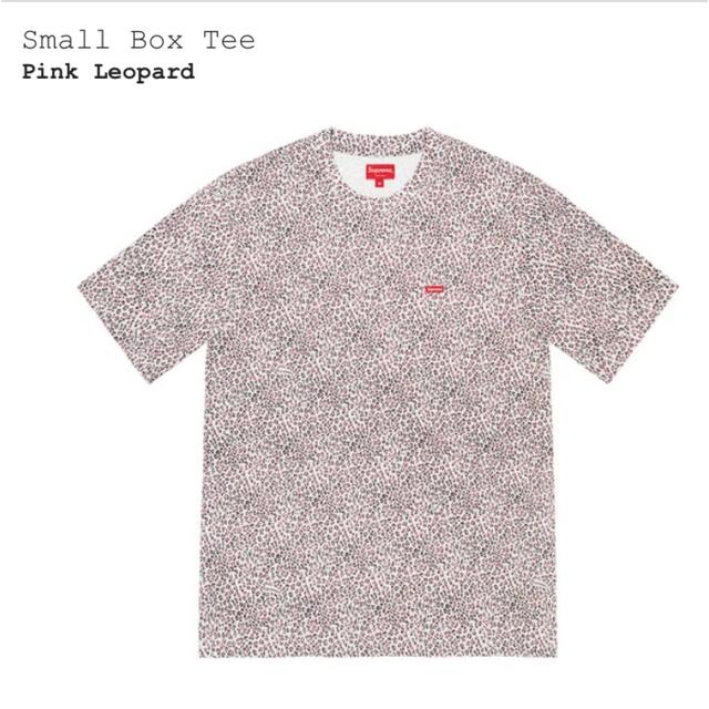 メンズsupreme small box logo tee pink leopard