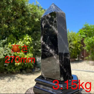 ✨漆黒の特大ポイント✨モリオン 黒水晶 六角柱 天然石 原石
