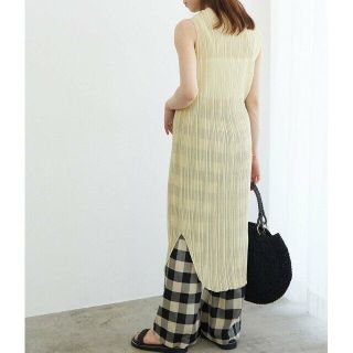 ロペ(ROPE’)の【イエロー系（82）】【洗える】変形リブニットクルーネックワンピース(ロングワンピース/マキシワンピース)