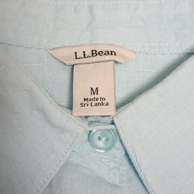 L.L.Bean(エルエルビーン)の【美品】L.L.Bean　エルエルビーン　麻素材半袖ブラウス　半袖シャツ レディースのトップス(シャツ/ブラウス(半袖/袖なし))の商品写真