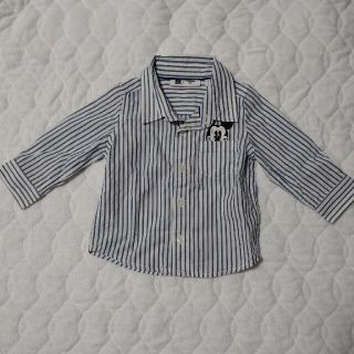 ベビーギャップ(babyGAP)のBabyGAP　Disney　80cm　ストライプ長袖シャツ(シャツ/カットソー)