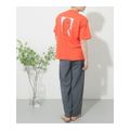 【ORANGE(1)】ガールグラフィックTシャツ(5分袖)