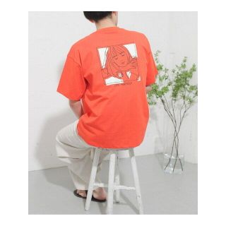 センスオブプレイスバイアーバンリサーチ(SENSE OF PLACE by URBAN RESEARCH)の【ORANGE(2)】ガールグラフィックTシャツ(5分袖)(Tシャツ/カットソー(半袖/袖なし))