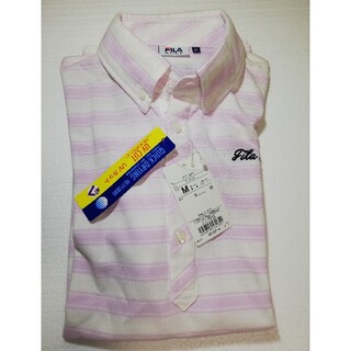 フィラ(FILA)のゴルフ　ポロシャツ　FILA　ピンク　Mサイズ　新品タグ付(ウエア)