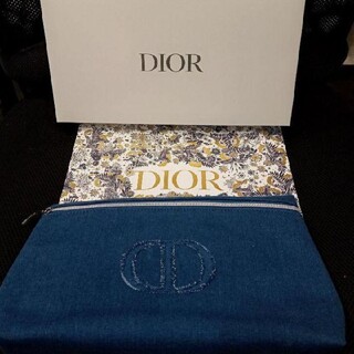 Christian Dior - 【DIOR】★新品未使用限定非売品　　デニム大判ポーチ（☆専用外箱付）