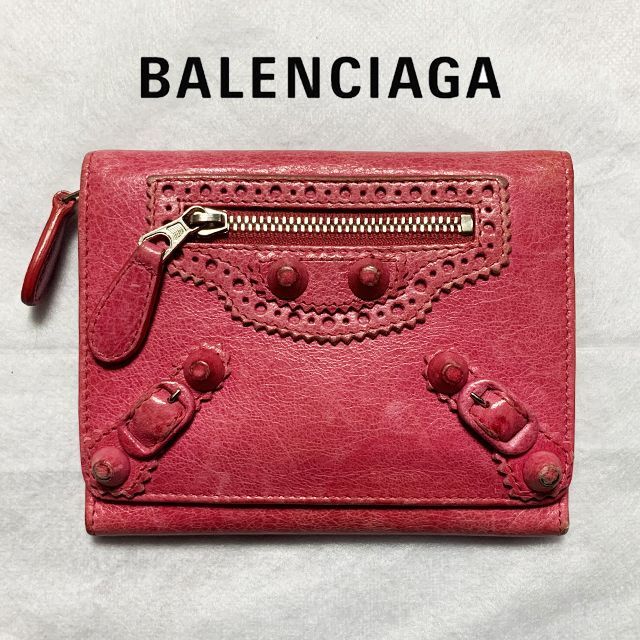 【 BALENCIAGA 】バレンシアガ　レザー 財布　ミニ財布　本革