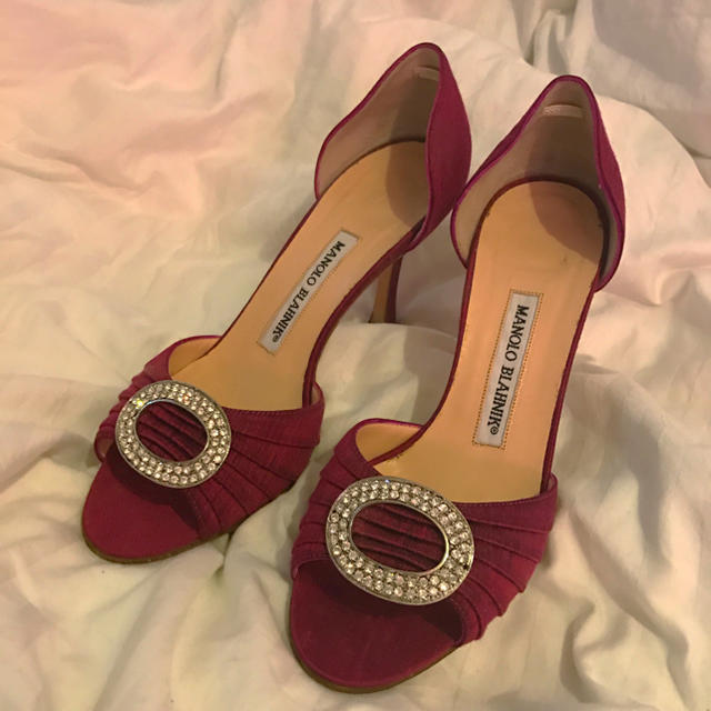 MANOLO BLAHNIK(マノロブラニク)のマノロブラニク❁オープントゥパンプス レディースの靴/シューズ(ハイヒール/パンプス)の商品写真