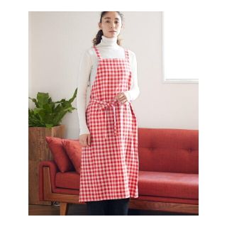 URBAN RESEARCH DOORS - 【Red】siiwa ウールギンガムチェックエプロン