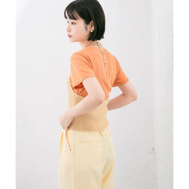 KBF(ケービーエフ)の【ORANGE】【one】コンパクトベーシックTシャツ レディースのトップス(カットソー(長袖/七分))の商品写真