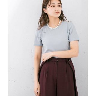 ケービーエフ(KBF)の【BLUE】コンパクトベーシックTシャツ(カットソー(長袖/七分))