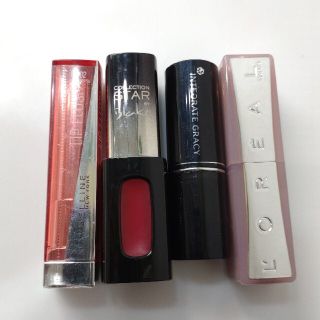 メイベリン(MAYBELLINE)の【一部新品】レッド系　口紅　4点(口紅)