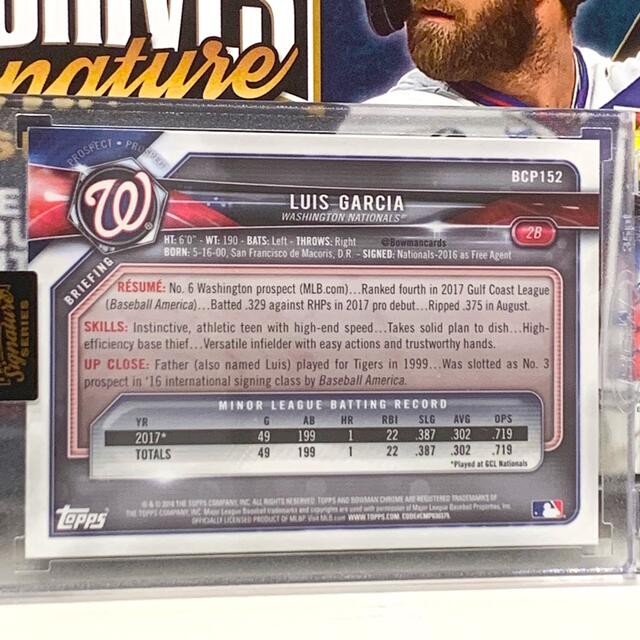 Luis Garcia 1st Bowman Chrome Autographs