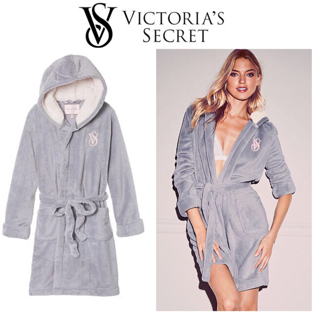 Victoria's Secret(ヴィクトリアズシークレット)の1着限定❤️新品✨XS グレー ♡ ヴィクトリアシークレット ローブ レディースのルームウェア/パジャマ(ルームウェア)の商品写真