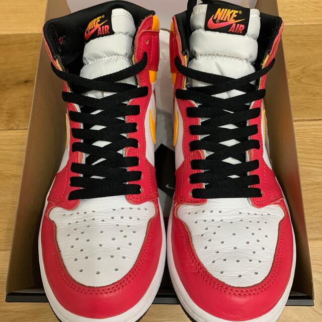 NIKE(ナイキ)のNIKE AIR JORDAN 1 HIGH LIGHT FUSION RED メンズの靴/シューズ(スニーカー)の商品写真