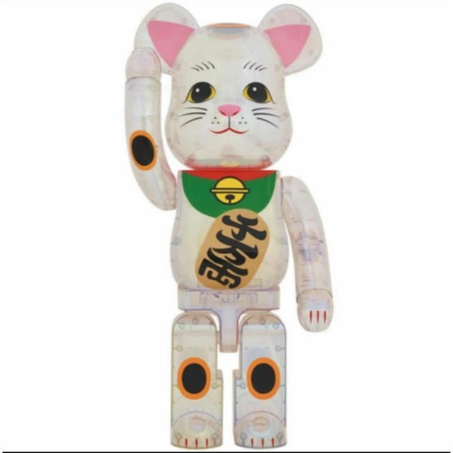 BE@RBRICK 招き猫 透明メッキ 1000％フィギュア