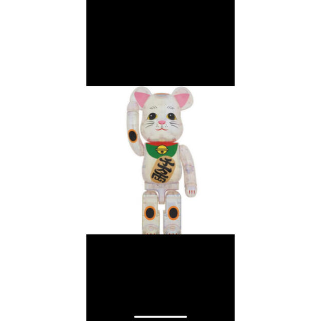 BE@RBRICK(ベアブリック)のBE@RBRICK 招き猫 透明メッキ 1000％ ハンドメイドのおもちゃ(フィギュア)の商品写真