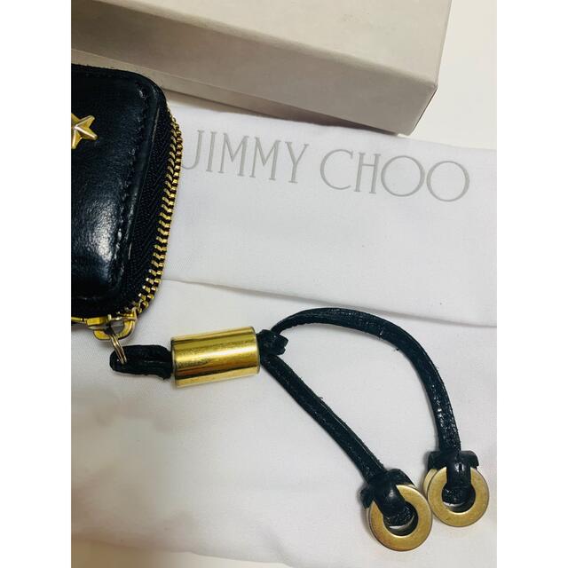 JIMMY CHOO(ジミーチュウ)のJIMMY CHOO スタースタッズ L字 ファスナー コインケース ブラック  メンズのファッション小物(コインケース/小銭入れ)の商品写真