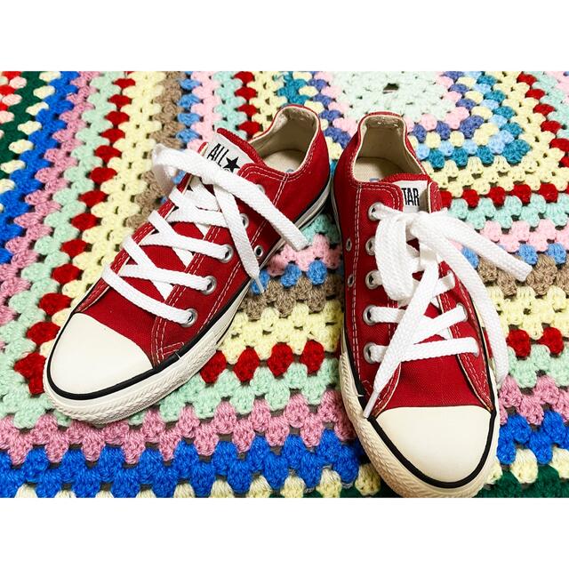 Vintage USA CONVERSEスニーカーLOW RED 22.５３12日本サイズ