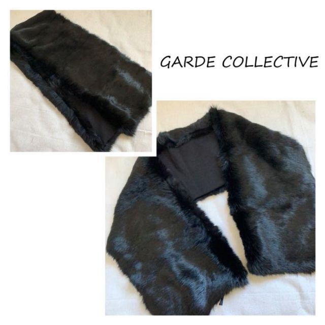 GARDÊ COLLECTIVE（GARDE COLLECTIVE）(ギャルデコレクティブ)のGARDE COLLECTIVE ギャルデコレクティブ ファー　黒 マフラー レディースのファッション小物(マフラー/ショール)の商品写真