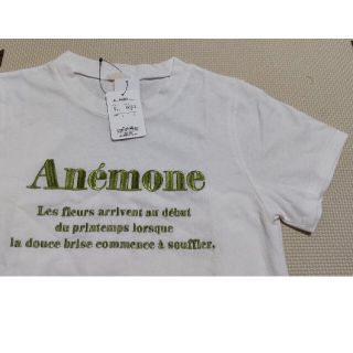 しまむら　Lunacion  anemone  Tシャツ 半袖 グリーン M(Tシャツ(半袖/袖なし))