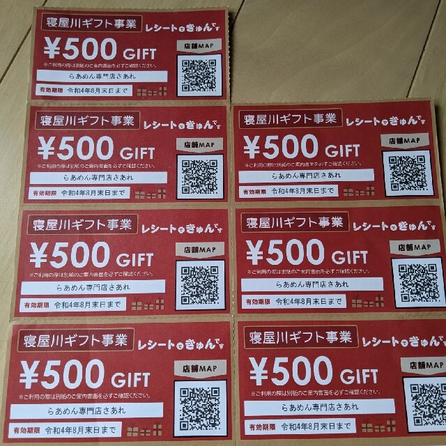 大幅値下げ！寝屋川ギフト　3500円分 食品/飲料/酒の食品/飲料/酒 その他(その他)の商品写真