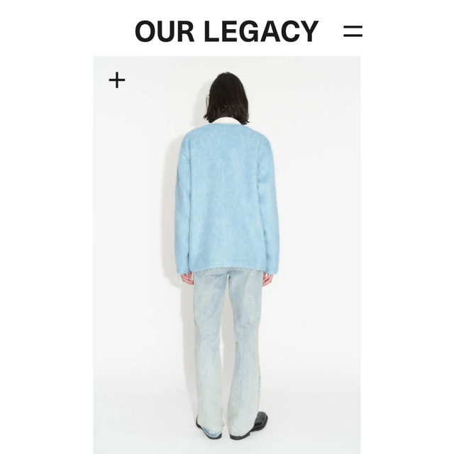 【OUR LEGACY】 CARDIGAN　BABY BLUE MOHAIR メンズのトップス(カーディガン)の商品写真