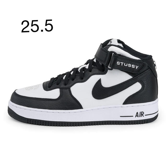 nike stussy AF1 air force 1 mid パンダ | フリマアプリ ラクマ