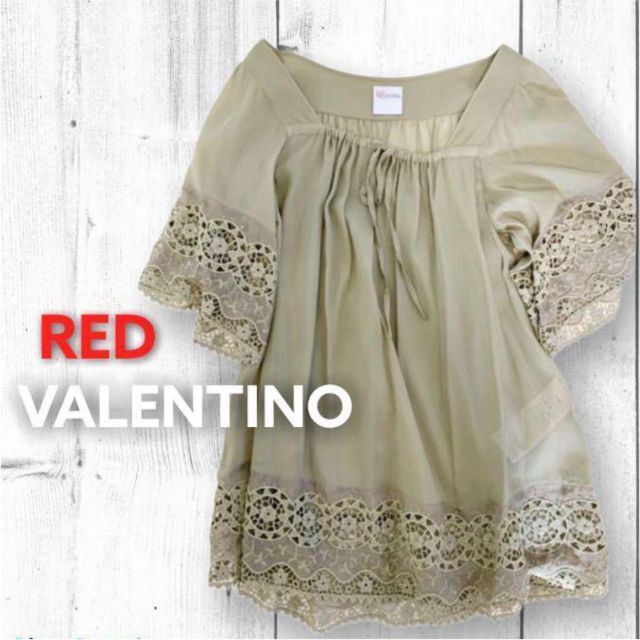 RED VALENTINO(レッドヴァレンティノ)のヒロミ様専用✨レッドヴァレンティノ✨高級シルク シフォン チュニックブラウス M レディースのトップス(シャツ/ブラウス(半袖/袖なし))の商品写真