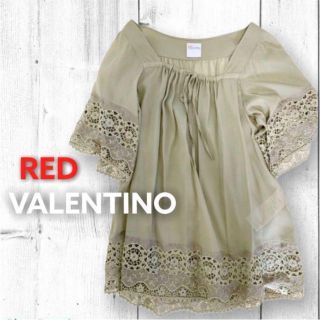 レッドヴァレンティノ(RED VALENTINO)のヒロミ様専用✨レッドヴァレンティノ✨高級シルク シフォン チュニックブラウス M(シャツ/ブラウス(半袖/袖なし))