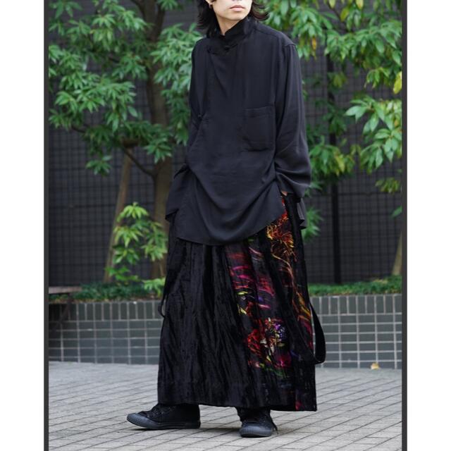 Yohji Yamamoto(ヨウジヤマモト)のyohjiyamamoto  pourhomme レーヨンチャイナシャツ メンズのトップス(シャツ)の商品写真