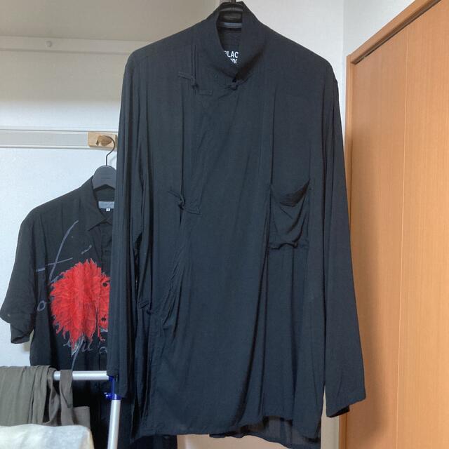 Yohji Yamamoto(ヨウジヤマモト)のyohjiyamamoto  pourhomme レーヨンチャイナシャツ メンズのトップス(シャツ)の商品写真