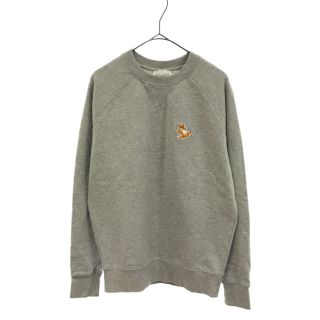 メゾンキツネ(MAISON KITSUNE')のMAISON KITSUNE メゾンキツネ CHILLAX FOX PATCH REGULAR FIT SWEATSHIRT レギュラーフィット スウェット トレーナー ロゴ ライトグレー(スウェット)