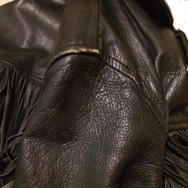 値下げ ヴィンテージ フリンジライダースジャケット レディースのジャケット/アウター(ライダースジャケット)の商品写真