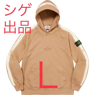 シュプリーム(Supreme)のsupreme Stripe Hooded Sweatshirt tan L(パーカー)