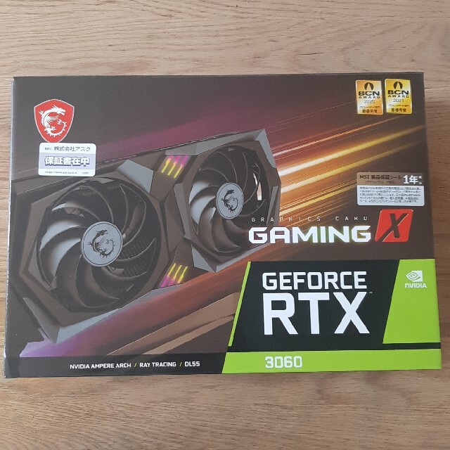 新品未開封 MSI RTX 3060 GAMING X 12G