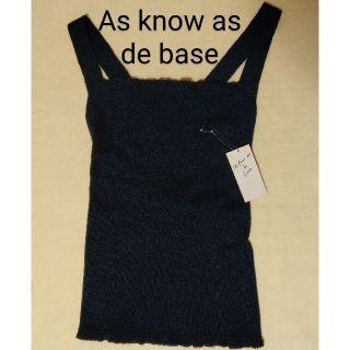 アズノゥアズドゥバズ(as know as de base)の【未使用】As know as de base 黒×青 エプロン風 ニット(その他)