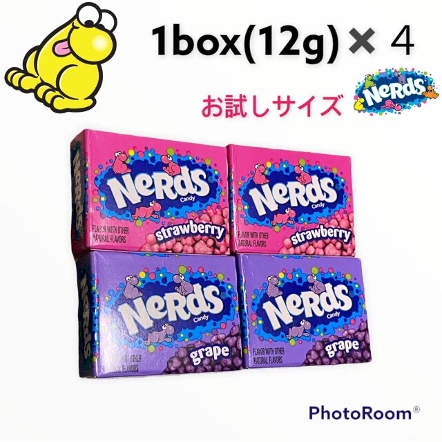 Flying Tiger Copenhagen(フライングタイガーコペンハーゲン)のお試しサイズ🌈ナーズ  NeRds つぶつぶ　🍓🍇　いちご　グレープ 食品/飲料/酒の食品(菓子/デザート)の商品写真