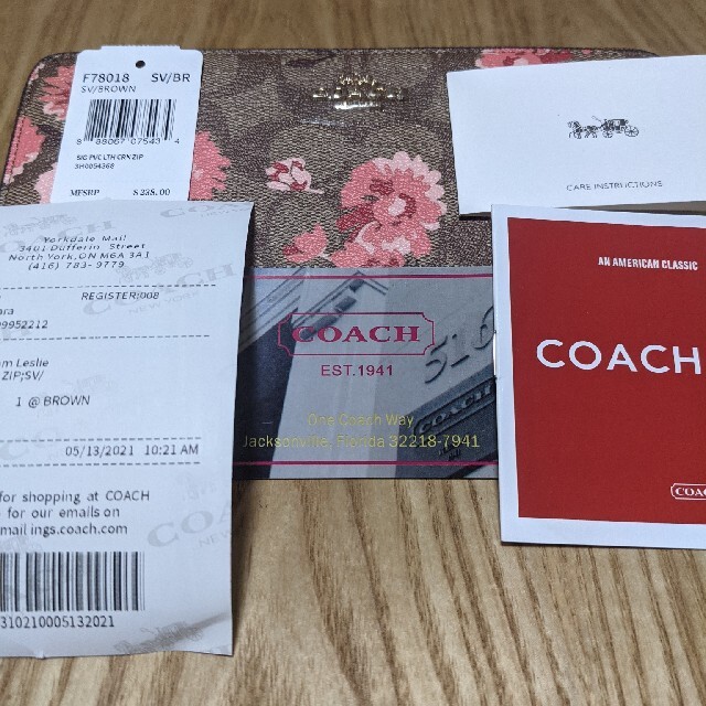 COACH(コーチ)のCOACH  長財布　シグネチャー　ピンクの花柄模様 レディースのファッション小物(財布)の商品写真