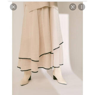 リリーブラウン(Lily Brown)のリリーブラウン　裾パイピングシフォンスカート(ロングスカート)