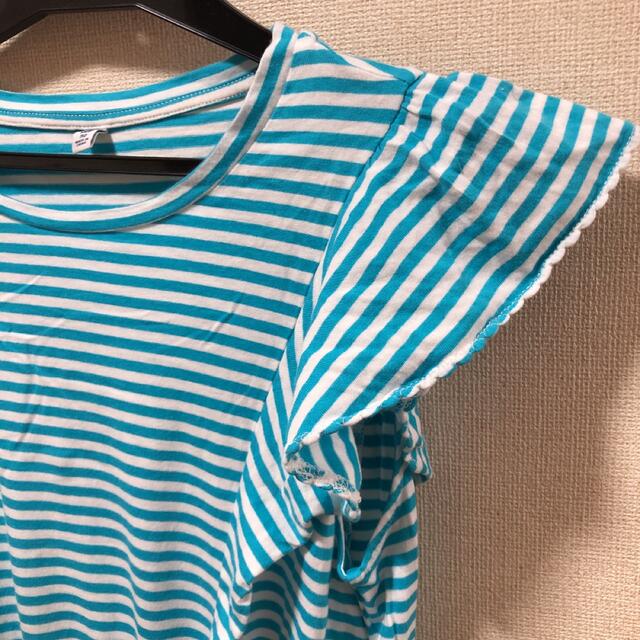 UNIQLO(ユニクロ)のユニクロ　キッズ　ボーダーワンピース　150 キッズ/ベビー/マタニティのキッズ服女の子用(90cm~)(ワンピース)の商品写真