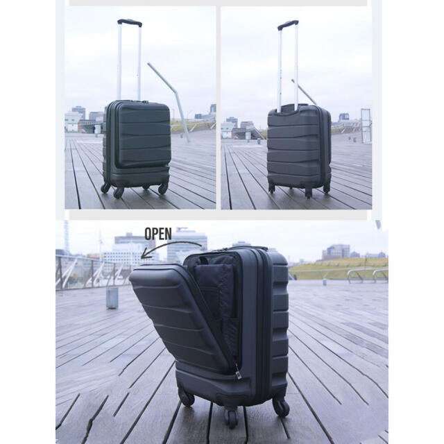 ビジネスバッグ　　スーツケース S 機内持込み可　前開きタイプ　フロントOPEN 5