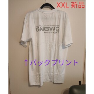 オフホワイト プリントTシャツ XXXL 4L(Tシャツ/カットソー(半袖/袖なし))