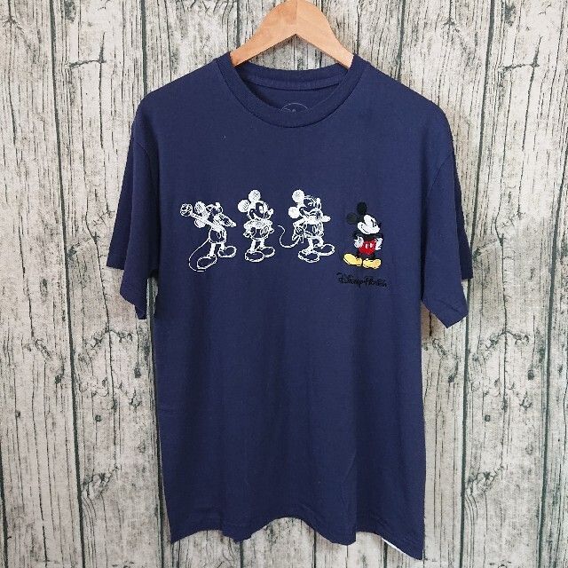 Disneyミッキー刺繍TシャツディズニーミッキーマウスL