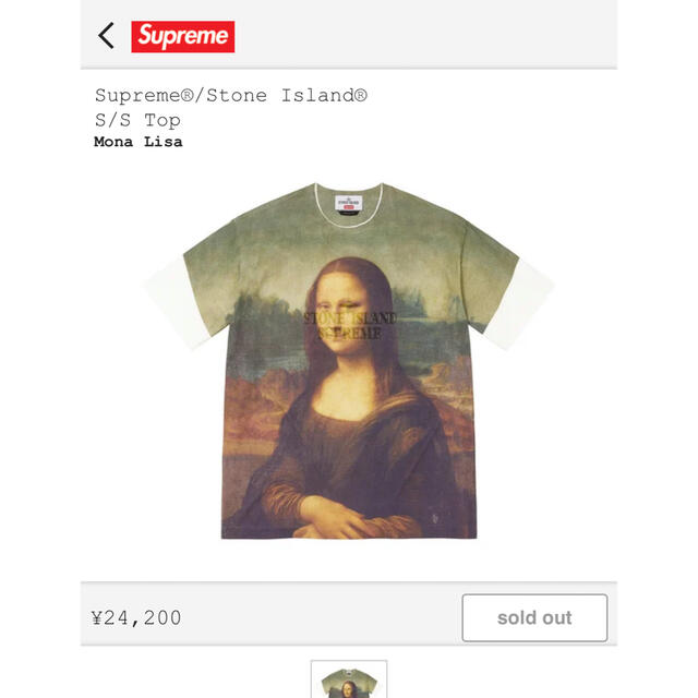 Supreme/Stone Island  S/S Top Mona Lisa