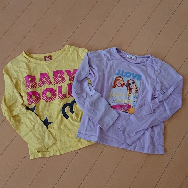 BABYDOLL(ベビードール)の女の子長袖Tシャツ2枚☆ジェニー&ベビードール 130 キッズ/ベビー/マタニティのキッズ服女の子用(90cm~)(Tシャツ/カットソー)の商品写真