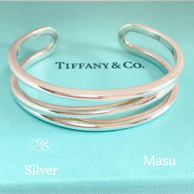 Tiffany ティファニー ダイアゴナル バングル ブレスレット シルバー