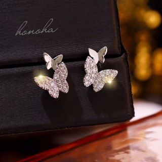 ヨンドシー(4℃)のmicro pave butterflies pierce ◯s925 post(ピアス)