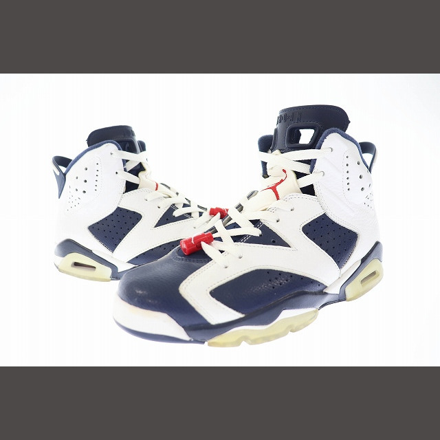 【格安SALEスタート】 NIKE - ナイキ NIKE エア ジョーダン 6 レトロ オリンピック 25.5 白 紺 スニーカー 【格安SALEスタート】 NIKE - ナイキ NIKE エア ジョーダン 6 レトロ オリンピック 25.5 白 紺 スニーカー