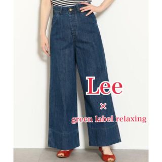 ユナイテッドアローズグリーンレーベルリラクシング(UNITED ARROWS green label relaxing)のLee×グリーンレーベルリラクシング レースアップ デニムワイドパンツ(デニム/ジーンズ)